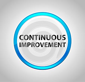 Continuous Improvement Round Blue Push Button