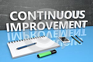 Continuous Improvement text concept