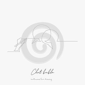 Continuous line drawing. chat buble. simple vector illustration. chat buble concept hand drawing sketch line