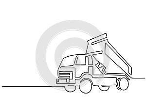 Construction truck tipper photo