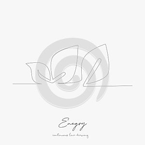 Continuous line drawing. enegry. simple vector illustration. enegry concept hand drawing sketch line photo