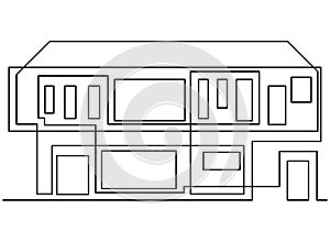 Continuous line drawing engineer building Construction supervision vector illustration simple.industry ,home,industries