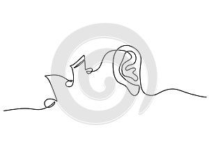 Continuous line drawing of Human teeth malocclusion