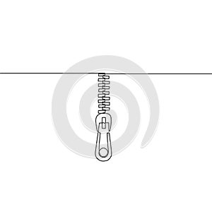 Continuous line drawing of zip