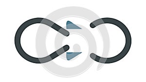 Continuous Loop Arrows, Workflow Cycle Repetition Process, vector design Generative AI