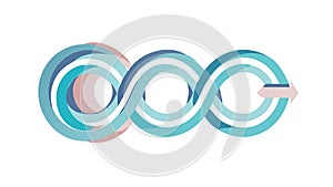 Continuous Loop Infinity Symbol Icon Representing Endless Cycle, vector design Generative AI