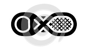 Continuous Loop Infinity Symbol Icon, vector design Generative AI