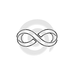 A continuous loop that suggests endlessness and continuity. The