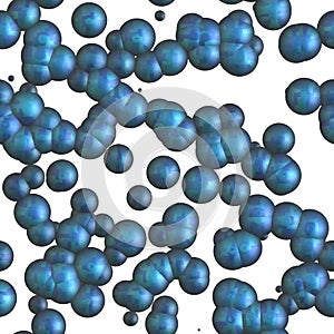 Continuous molecular blue pattern