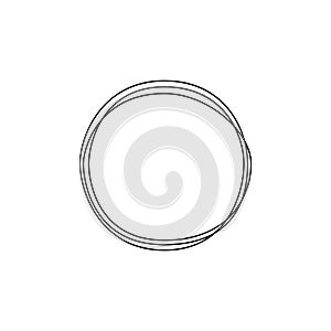 Continuous one line drawing circle. Minimalism art. Vector illustration.