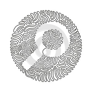 Continuous one line drawing magnifying glass or search icon. Flat magnifier for use in web design, ui, program, app, software.