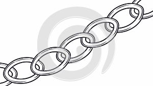 Continuous Oval Chain Link Pattern, vector design Generative AI