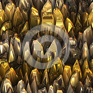 Continuous pattern of growing druze of pyrites