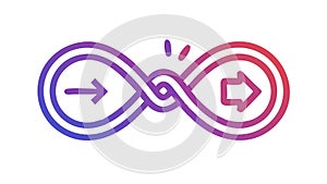 Continuous Process Flow, Infinity Loop Cycle, vector design Generative AI
