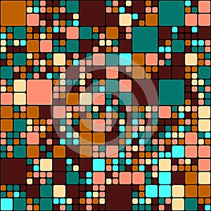 Continuous square mosaic pattern