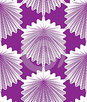 Continuous vector pattern with graphic lines, decorative abstract background with geometric figures. Colorful ornamental seamless