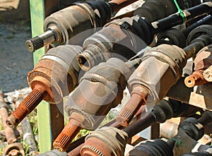 Continuous Velocity Axles At a Junkyard