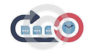 Continuous Workflow Cycle: Process, Progress Business Management, vector design Generative AI