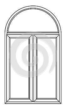 Contour arch window