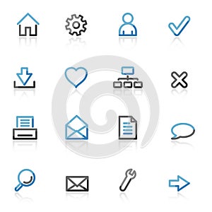 Contour basic web icons