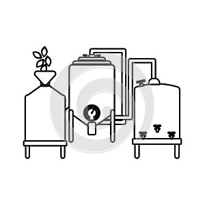 contour beer tanks icon image design