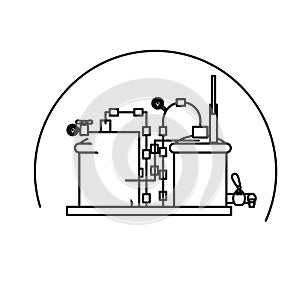 contour beer tanks icon image design