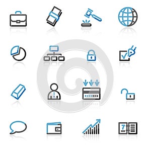 Contour business web icons