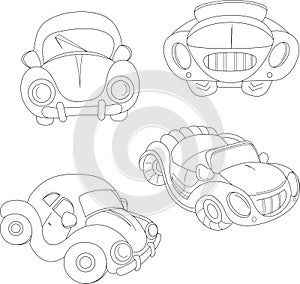 Contour cartoon car