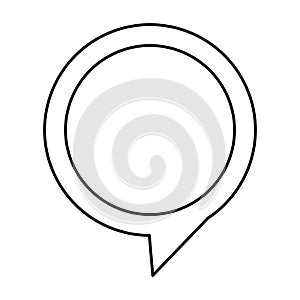 contour chat circle bubble icon