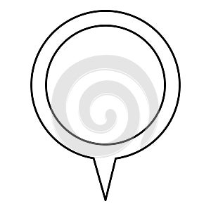 contour circle chat bubble icon