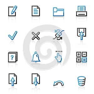 Contour document web icons