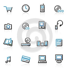 Contour electronics web icons