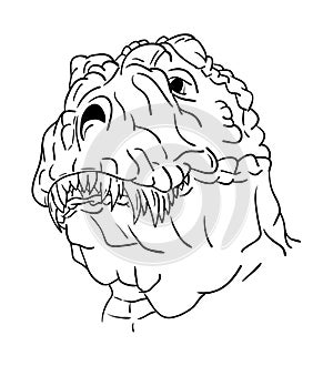 Contour head dinosaur