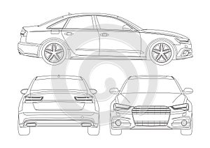 Contour layout business sedan