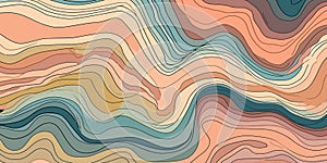 Contour line map flat background. Vector illustration