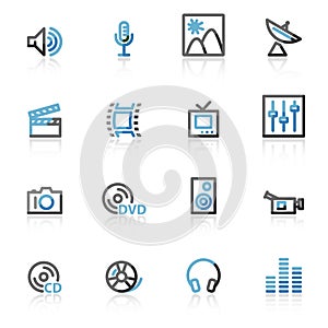 Contour media web icons