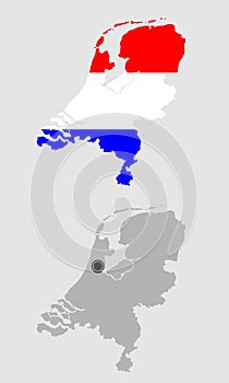 Contour of Netherlands