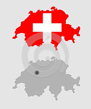 Contour of Switzerland