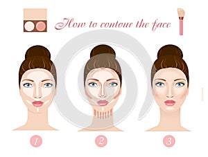 Contouring the face. Vector