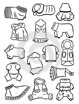 Contours of clothes for dogs