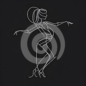 Contours of Existence: A Human Figure in Line Art