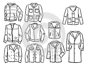 Contours of mens jackets