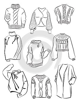 Contours of oversize sweaters