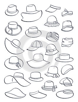 Contours of summer hats