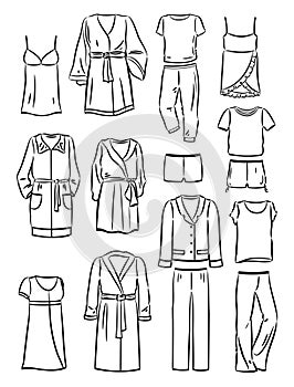 Contours of women's household clothing