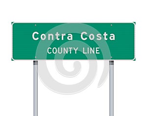 Contra Costa County Line road sign