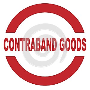 Contraband Goods Red Ink Stamp