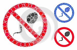 Contraception Mosaic Icon of Circles