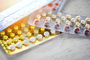 Contraceptive pill Prevent Pregnancy Contraception concept Birth Control