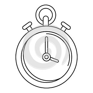 Contraceptive stopwatch icon, outline style